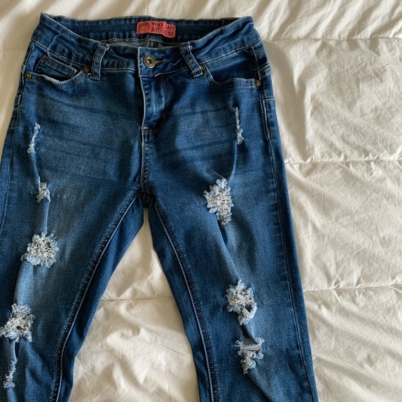 🛍2/$10: Blue Ripped Jeans - Picture 2 of 7